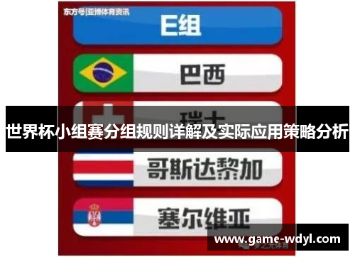 世界杯小组赛分组规则详解及实际应用策略分析