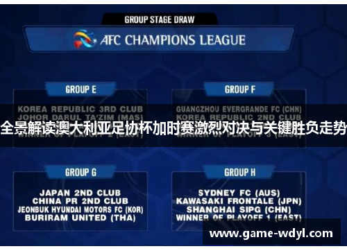 全景解读澳大利亚足协杯加时赛激烈对决与关键胜负走势